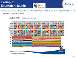 New version with the routine of a list of cities to choose from. Eskom Load Shedding Update