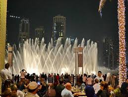 This dancing fountain surges as high as here are the restaurants that offer a view of the dubai fountain: Fountain Display From The Restaurant Picture Of Carluccio S Dubai Mall Tripadvisor