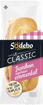 Sandwich Le Classic Jambon Superieur Emmental Sodebo 150 G