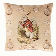 Hang 'em on walls, drape 'em on beds, divide a room, hide your secret stuff. Jacquard Woven French Tapestry Late Rabbit Alice In Wonderland 14 X 14 Whimsical Decorative Accent Cushion Covers Hand Finished Designer Throw Pillows Accents For Couch And Sofas Buy Online In Bahamas At