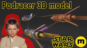 Anakin Skywalker Podracer High Detail 3d Model For 3d Printing In 2020 Anakin Skywalker 3d Model Model