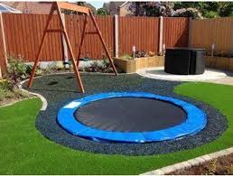 Install An In Ground Trampoline In The Backyard To Provide Safety To Your Kids Backyard Sunken Trampoline Backyard Fun