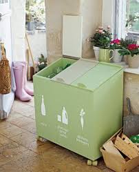 Une Poubelle Aux Couleurs De L Ecologie Bacs De Recyclage Poubelle Recyclage Poubelle