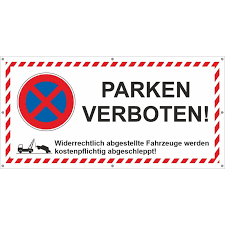 Contact parken verboten on messenger. Pvc Werbebanner Banner Plane Parken Verboten Parkverbot Abstellverbot 32 49