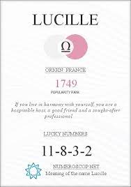 Name Lucille Meaning Origin Description Popularity 1749