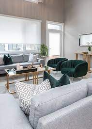 Light Gray Gold And Emerald Green Combined For The Perfect Classic Modern Living Room Modern Classic Living Room Living Room Grey Classic Modern Living Room