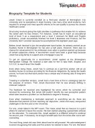 Biography Sample For Students 45 Biography Templates Examples Personal Professional Pertaining To Free Bio Template Fill In Blank In 2020 Biography Template Book Report Templates Biography
