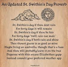 Thinking back now i suppose you were just stating your views what was it all for? An Updated St Swithin S Day Proverb Proverbs Day Proverbs Quotes