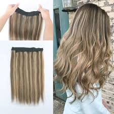 Look, how eternal is the transition from dirty blonde to a light blonde. Amazon Com Lovrio 16 Inch 100g Halo Remy Haman Hair Extensions Piano Color Chestnut Brown Mix With Dark Dirty Blonde Highlights Invisible Wire Crown Fish Line Hair Beauty