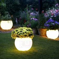 Hot Item Light Pots Garden Pots Illuminated Planter Glow At Night Osveshenie Dvora Sad Fej Sadovye Gorshki