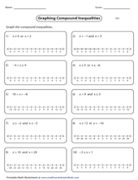 Get free worksheets in your inbox! Compound Inequalities Worksheets