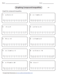 Solve and graph the solution set the answer above can be written in an equivalent form, where smaller numbers lie to. Compound Inequalities Worksheets
