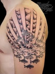 The artist creates a grim dark scene, as if from a horror movie, and adds a sense of realism with the minimalistic light coming from the moon partially visible from the clouds. 150 Amazing Cloud Tattoos Meanings Ultimate Guide 2021