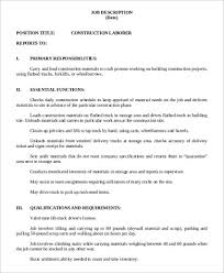 We analyzed several job listings and found the following among the core construction supervisor duties and responsibilities. Construction Supervisor Job Description Pdf