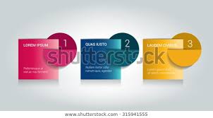 3 steps arrow tutorial chart diagram stock vector royalty