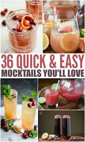 36 Quick Easy Mocktail Recipes You Ll Love Brunch Drinks Easy Mocktail Recipes Mocktail Recipe