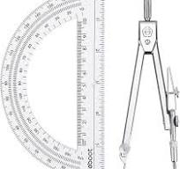 Classroom Math Supplies Large 20x11" Protractor With Handle - Clear  Geometry Tool For Classroom & Drafting Clear Drafting Protractor