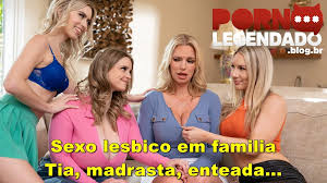 Legendado sexo lesbico em família com as tias de consideração