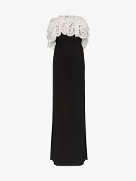 Alessandra Rich Lace Ruffle Strapless Maxi Dress In 2020 Strapless Maxi Alessandra Rich Strapless Maxi Dress