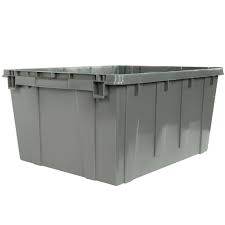Ships flat for freight and storage savings. Storage Container With Lock Cover 24 L X 20 W X 12 Hgt U S Plastic Corp