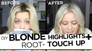 Hair color starts to fade around the roots as the new hair grows in its natural color. Diy Blonde Highlights And Root Touch Up Tutorial My Updated Hair Routine Youtube