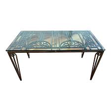 Find glass coffee table in coffee tables | buy or sell coffee tables, ottomans, poufs, side tables & more in oakville / halton region. 1930 S American Art Deco Polished Iron Rectangular Grill Glass Top Coffee Table Original Price 1 500 Design Plus Gallery