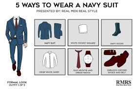 If you're wearing black slacks or a black suit, then your belt should be slim and unassuming. 5 Outfits One Navy Suit Killer Looks From Classic Menswear Creative Suit Style Business Casual