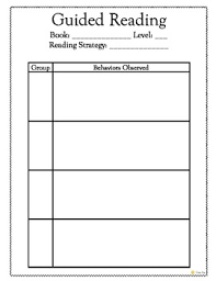 Guided Reading Progress Chart Worksheets Teaching