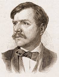 Members of the Academy Francaise in 1895: portrait of Paul Bourget  (1852-1935), French writer.