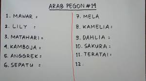 Bisa jadi dua jenis bunga berbeda memiliki nama yang sama di wilayah yang berbeda. Belajar Menulis Arab Pegon Part 14 Nama Nama Bunga Youtube