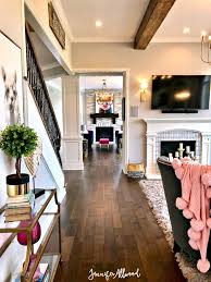 Our Flooring Makeover With Pre Stained Dark Hardwood Floors Jennifer Allwood Hardwood Floors Dark Dark Hardwood Floors Living Room Living Room Hardwood Floors
