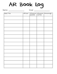 Accelerated Reader Book Log Book Log Accelerated Reading Accelerated Reader Books