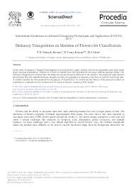 Maybe you would like to learn more about one of these? Pdf Delaunay Triangulation On Skeleton Of Flowers For Classification Vinaykumar N Nataraj Academia Edu