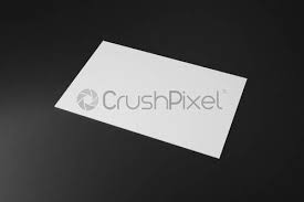 Download White Horizontal Business Card Paper Mockup Template With Blank Space Stock Photo Crushpixel PSD Mockup Templates