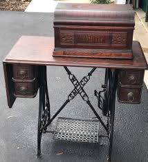 Antique 1881 White S M Co Treadle Sewing Machine Table Gorgeous Sewing Machine Tables Treadle Sewing Machines White Sewing Machine