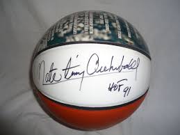 Nate Archibald Autograph Panel Custom Basketball Autograph Nate Archibald