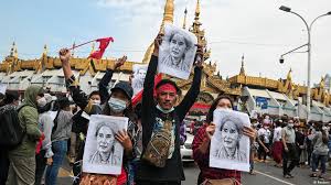 On thursday, march 4, myanmar demonstrators who support democracy have once again appeared on the streets of cities to protest against the military regime a day after the united nationas proclaimed. Myanmar Police Use Water Cannon As Protesters Rally News Dw 08 02 2021