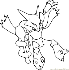 I originally drew these pokemon coloring pages back when my son was young enough to actually consider coloring them. Alakazam Pokemon Coloring Page For Kids Free Pokemon Printable Coloring Pages Online For Kids Coloringpages101 Com Coloring Pages For Kids