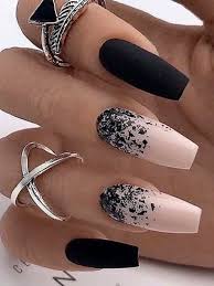Attractive Acrylic Black Coffin Nails Designs Pin On Fashion Tips