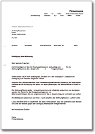 Eine kopierte, eingescannte oder gefaxte unterschrift reicht dagegen nicht aus. Kundigung Mietvertrag Fristgemass Vermieter De Musterbrief Download