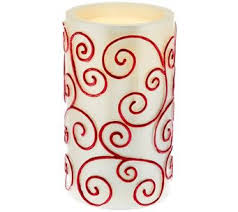 Bethlehem Lights 8 5 Scroll Aqua Flame Flameless Candle H205399 Bethlehem Lights Candle Flames Candles