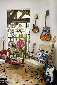 Santa Monica Bohemian Haven Martyn Lawrence Bullard Design Music Room Decor Guitar Room Decor Music Bedroom