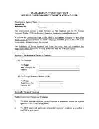 C for a particular period of time fixed term contracts c. Standard Employment Contract Between Foreign Domestic Worker Fill Out And Sign Printable Pdf Template Signnow