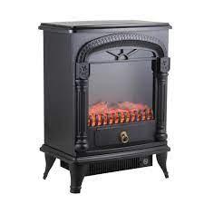Electric indoor fireplace adjust free standing heater wood fire flame stove. Comfort Zone 1 500 Watt Black Electric Fireplace Stove Heater With Realistic 3d Flame Effect Czfp4 The Home Depot
