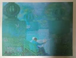 Beautiful print of 'Nyman's Garden' by artist Joyce Manley Bott