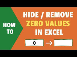 hide zero values in excel make cells blank if the value is 0