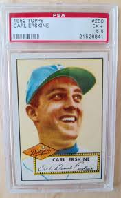 1952 Topps PSA 5.5 Carl Erskine Baseball Card