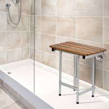 Folding Teak Shower Bench Seats With Legs 22 X 16 Teak Shower Bench Teak Shower Seat Shower Bench