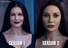 The glow-up turned into a full-on gothic filter... why does Morticia look  like she's been through three horror storylines offscreen 😭🖤 #WednesdayS2