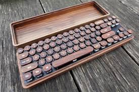 Upgrade Your Keyboard With These Beautiful Wooden Keycaps From Croatia Retro Typewriter Steampunk Keyboard Keyboard